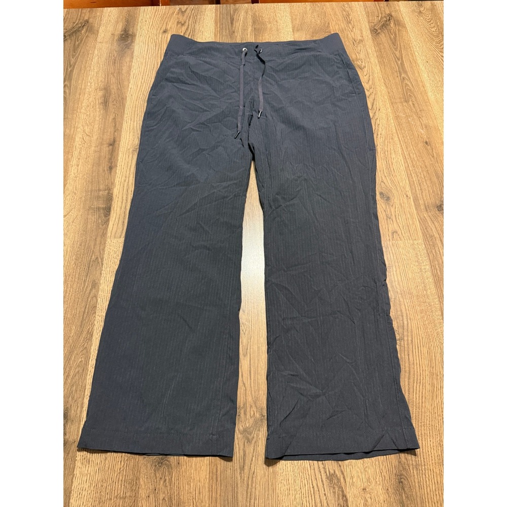 Athleta Pants Women Size 14 Gray Trekkie Wide Leg Stretch Drawstring